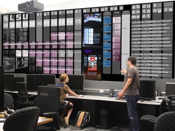 Coates entangled wall envisionment: envisionment of augmented wall within laboratory.
