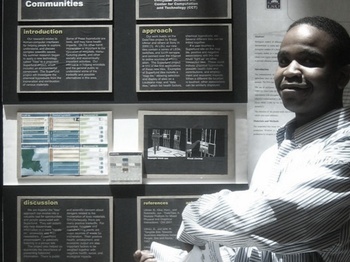 Summer REU poster exploring tangible interactive posters, 2005