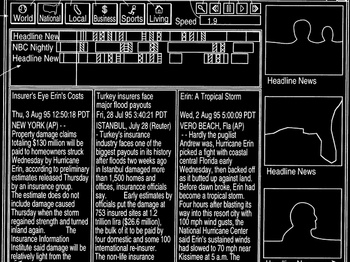 Browser for use in navigating a body of information, with particular application to...